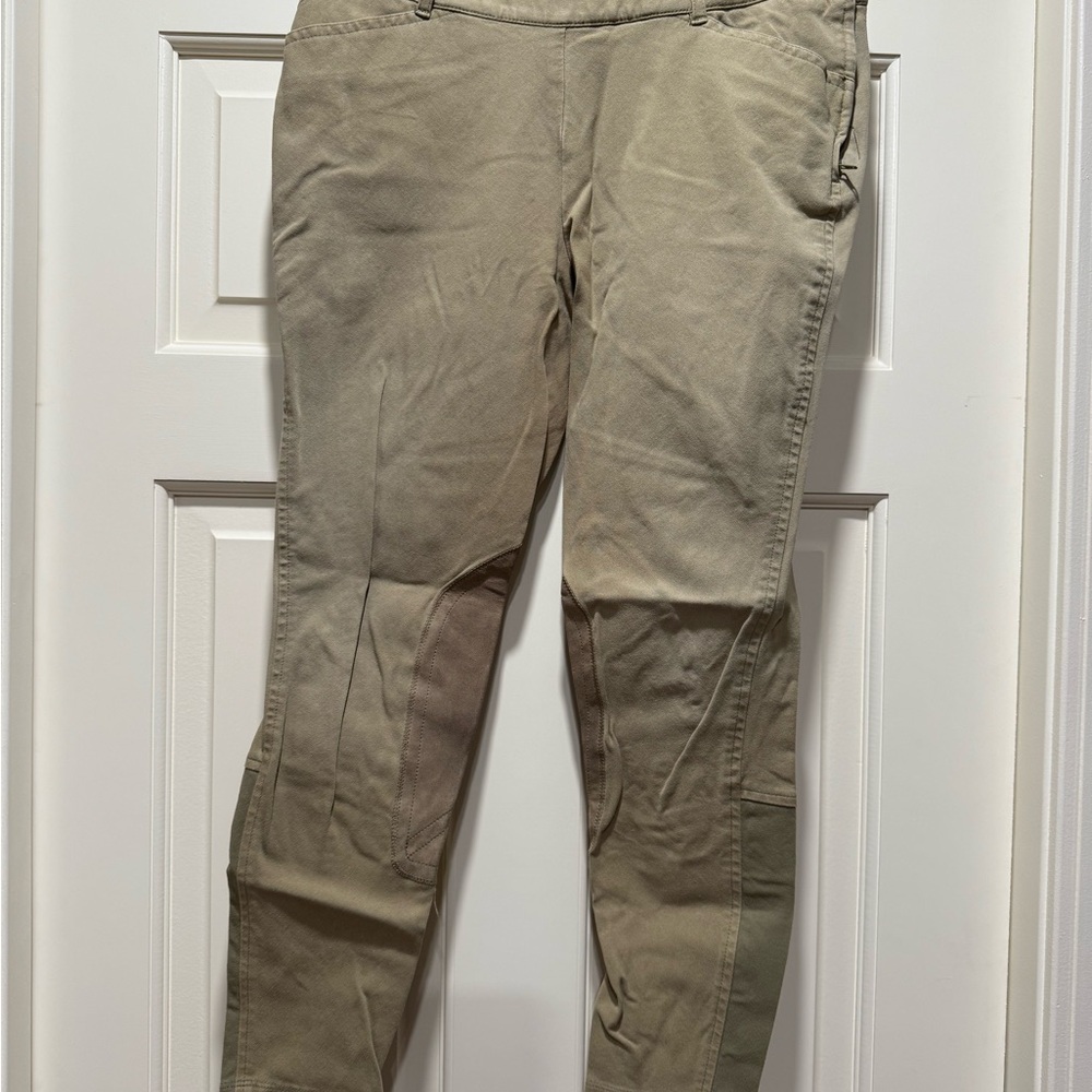 Ariat Women’s Riding Breeches - Size 28R - Tan - Front Zip Knee Patch